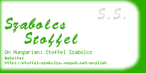 szabolcs stoffel business card